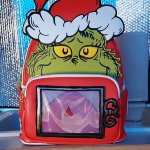 Rare Loungefly Dr. Seuss Red and White Backpack